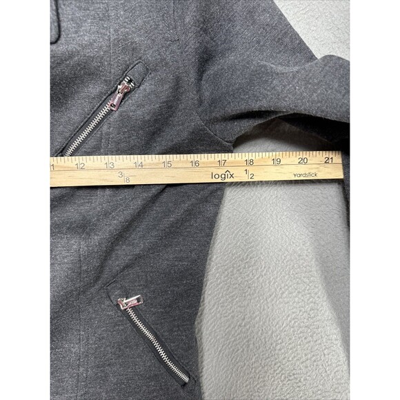Lauren Ralph Lauren Jacket Womens Small Gray Herringbone Moto Biker Wool Blend - Picture 7 of 14